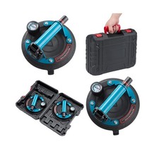 8" Glass Suction Cups with Pressure Gauge, 2 Pack Vacuum Suction Cups with Me...