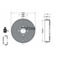 2X Bremstrommel Hinten FüR Fiat Tipo 160 1.6 1.8 1.9 88 Bis 95 Textar AR38201