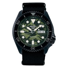 Seiko 5 Sports SBSA173 SKX Street Style Black Grey Mens Automatic Watch Japan