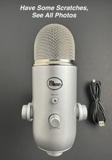 Blue Yeti Professional Multi-Pattern USB Condenser Microphone W/ Cord Tested 