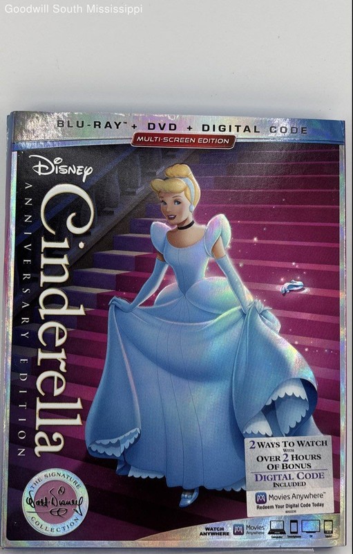 Disney Cinderella Anniversary Edition, Blu Ray Dvd
