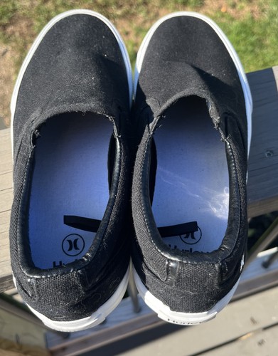 Zapatos informales sin cordones de lona negros HURLEY para hombre/talla 8,5 M - Imagen 6 de 8