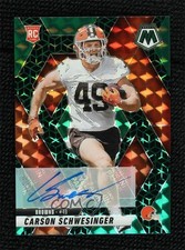 2025 Mosaic Rookies FOTL Spectris Green Prizm 28/30 Carson Schwesinger Auto 3s8