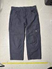 Red Kap Men's Work Cargo Pants Gray Cotton Blend Size 36 PT88