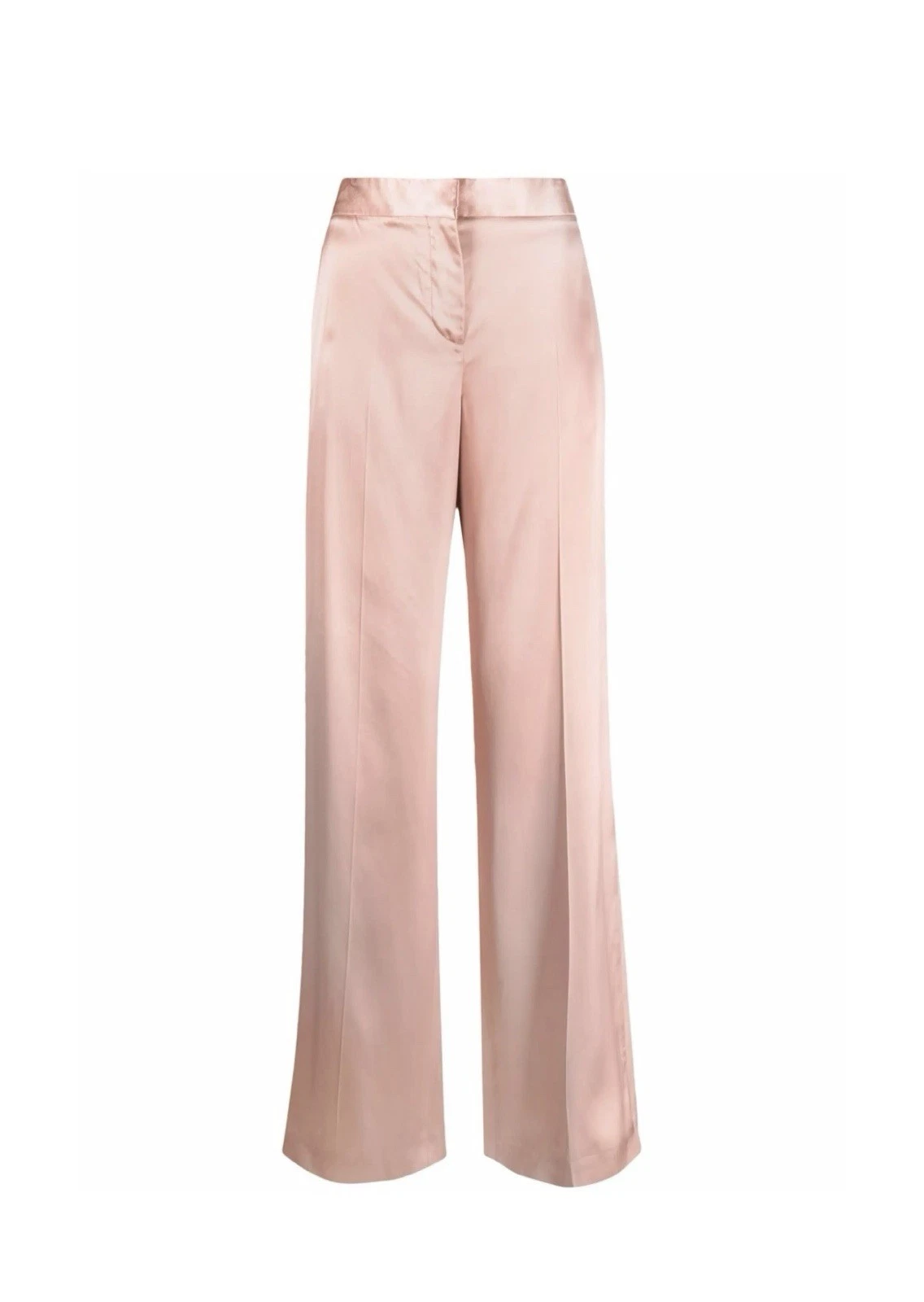 Pantalone Alexander McQueen nuovo con etichetta in seta rosa gamba larga