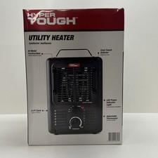 Hyper Tough Utility Heater Black Metal Construction 1300-1500 Watt Indoor Use