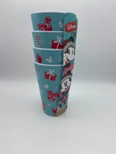 Disney Christmas Set of 4 Melamine Tumblers by Zrike Brands