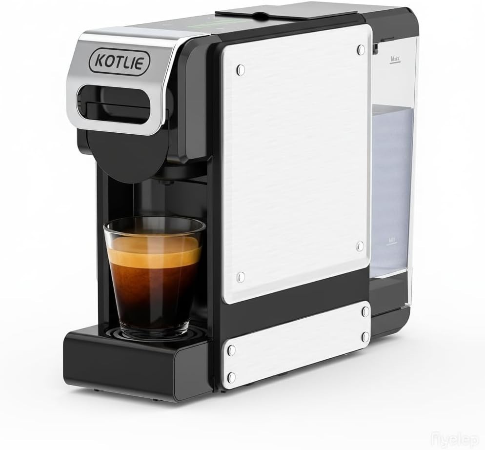 KOTLIE Macchina da caffè a capsule, macchina da caffè a capsule 4 in 1 per Nes O