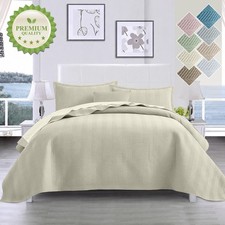 Elegant Look Bedspread Set 8 Colors Coverlet Soft Throw Twin Queen King Shams