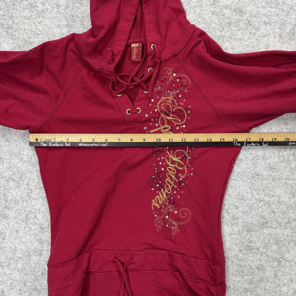 Vestido con capucha rojo talla M vintage raro de Apple Bottoms para mujer Foto 4 de 4