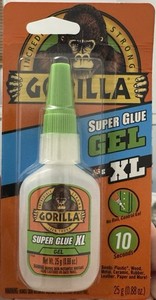 Gorilla Super Glue Gel XL, Clear, 25 Gram (PACK of 6!!) 50% Savings Over Retail!