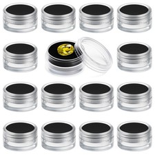 16Pcs Small Clear Bead Storage Organizer Containers with Black Sponge