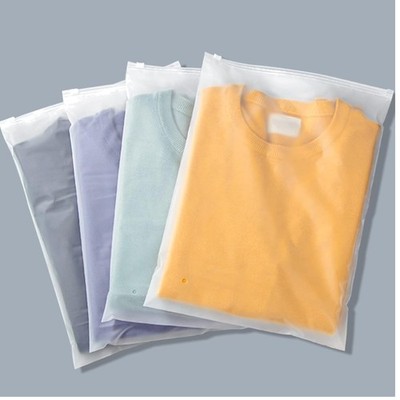 Frosted Zipper Poly Bags for Hoodies 50ct