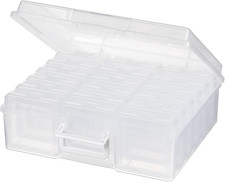Stackable Plastic Clear Storage Box Containers with Latching Lid - Art Craft Sup