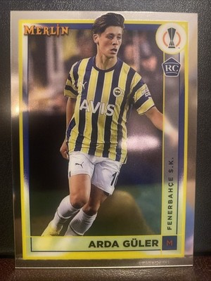 2022-23 Topps Merlin UEFA Arda Guler Rookie #43 Chrome Fenerbahce Free Shipping!