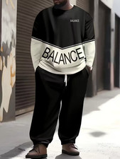 Men's Outfit 2 Piece Set Shirt  Pants Suit PLUS SIZE BIG 4XL