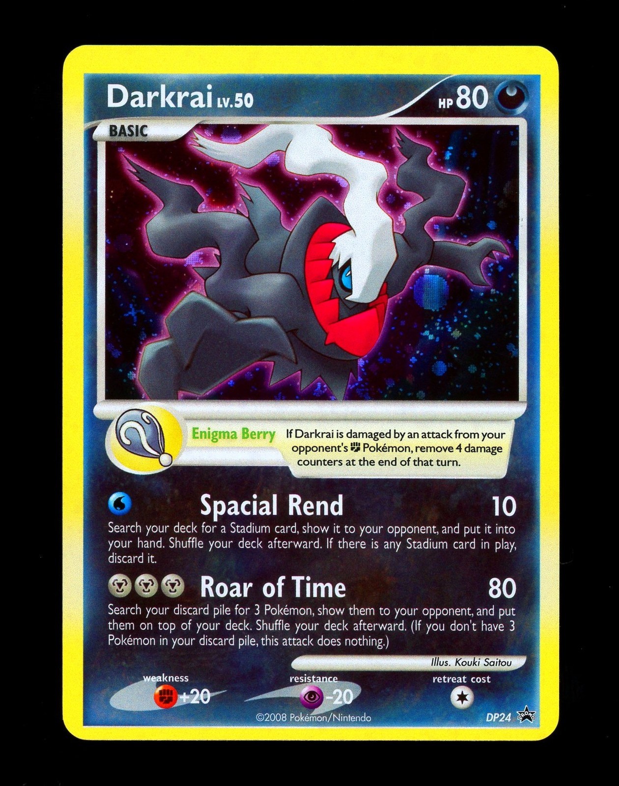 2008 Pokemon DARKRAI Black Star Promo COSMOS HOLO Diamond & Pearl Set Card #DP24