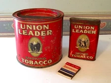 Vintage Union Leader Tobacco Tins Vintage Chesterfield Cigarette Matchbook