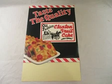 Vintage Advertising Poster Old Fashioned Claxton Fruit Cake Taste the Quality