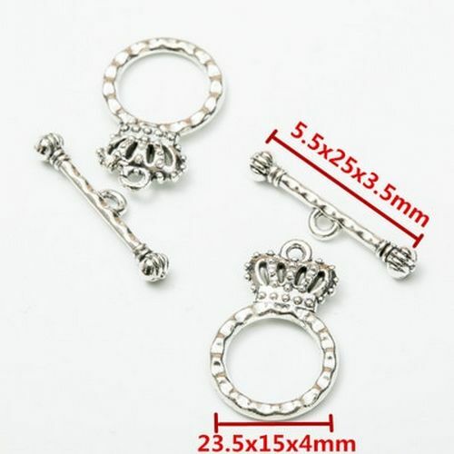 10set Alloy Metal Toggle End Clasps Findings Necklaces Connectors Hooks Jewelry - Picture 10 of 22