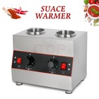 220V New Commercial Electric Sauce Warmer Jam Cheese Heat Melter Machine 2X650ML