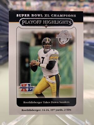 2006 Topps Pittsburgh Steelers Super Bowl XL Champions Ben
