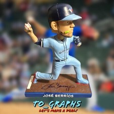 JOSE BERRIOS TORONTO BLUE JAYS AUTOGRAPHED BOBBLEHEAD