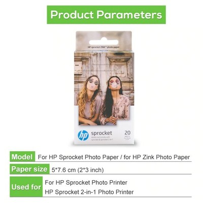 hp sprocket select paper size