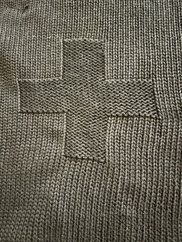 Suéter Victorinox Para Hombres XL Negro Sobre Negro Tejido Ejército Suizo Logo Cruz Raro Foto 2 de 2