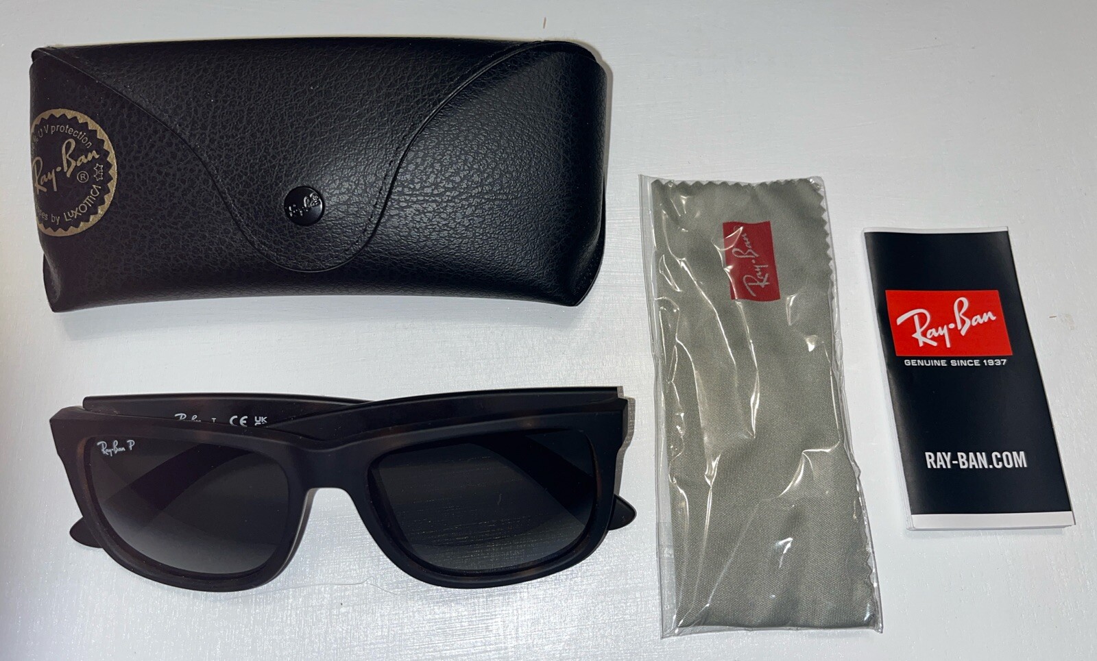 Ray-Ban RB4165 54mm Justin Sunglasses Havana Brown Frames/Dark Grey Lens image 2