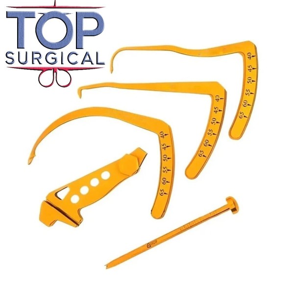 Juego de plantilla ACL PCL instrumento ortopédico para codo LCA y espinidor tibial PCL, 5 piezas