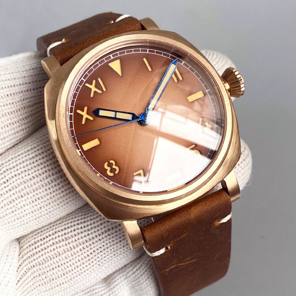 CUSN8 Bronze Case 42mm 20ATM Dive NH35 Automatic Men Watch California Dial Lume