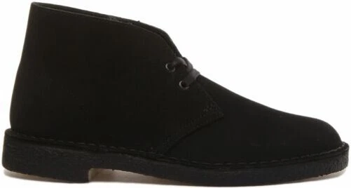 CLARKS ORIGINALS Desierto Botas Hombre 2 Ojo Chukka en Negro Ante Talla UK 6-12