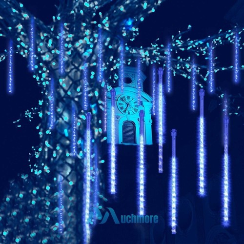 Waterproof Solar Powered 144LED 8 Tubes Shower Rain Tree Light Party Decor Lamp - Picture 27 of 43