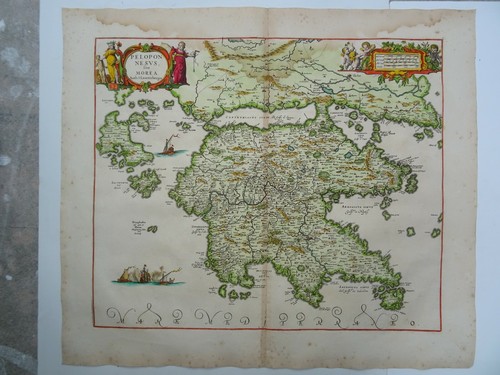 Antique Map of the Peloponnese by Johannes Jansson 1684 - Picture 2 of 9
