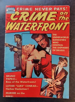 Crime On The Waterfront #4 Realistic Famous Gangsters 4.5 OW Avon Paperback