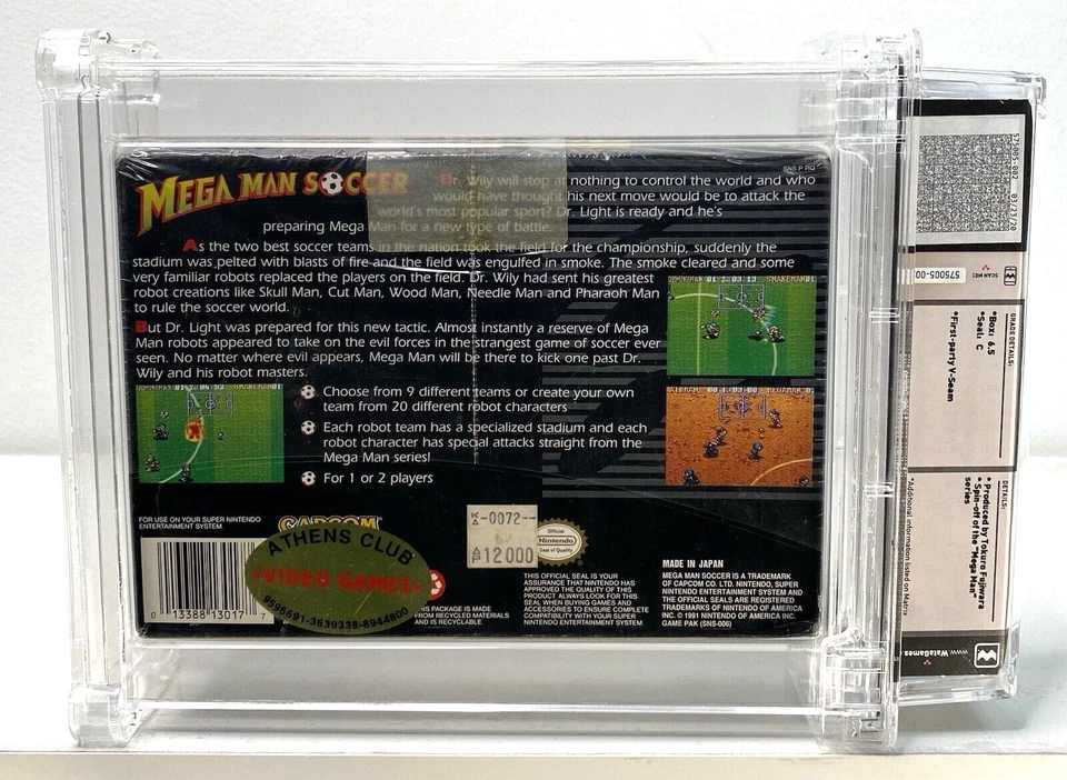 Mega Man Soccer New Super Nintendo SNES Rare Factory Sealed VGA WATA Grade 6.5 C - Image 2 of 4