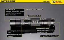 Nitecore P12GT LED Flashlight - 1000 Lumens, Upgraded from P12 
