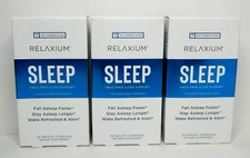 3 Pk Relaxium Natural Sleep Aid Non-Habit Forming 30 Tablets (90 total) Exp 6/26