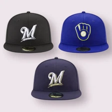 Milwaukee Brewers MIL MLB Authentic New Era 59FIFTY Fitted Cap - 5950 Hat