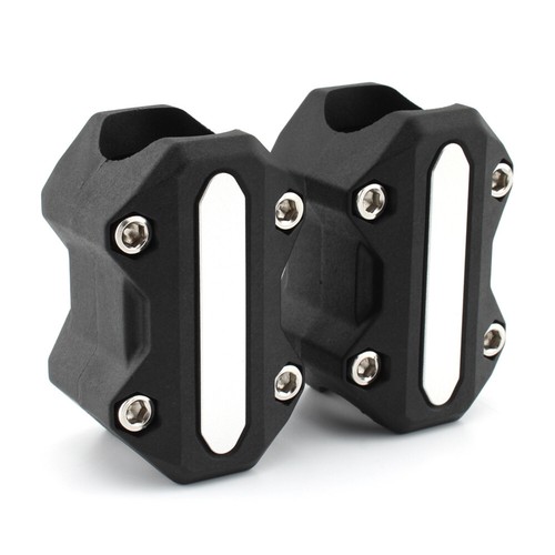 2x Protector de parachoques del motor Barra de choque Protector decorativo para Honda Kawasaki plateado - Imagen 6 de 9