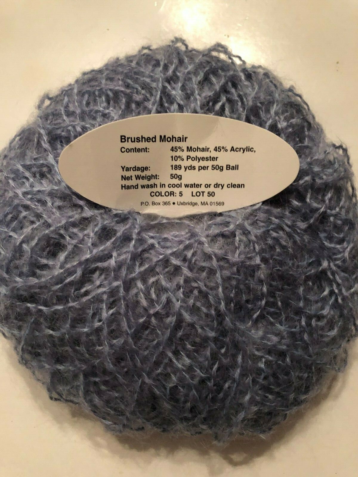 IRONSTONE DESIGNER YARN BEAUTIFUL LIGHT PERIWINKLE/LAVENDAR MOHAIR
