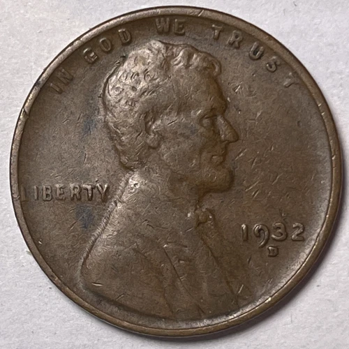1932-D Lincoln Wheat Cent Choice Extremely Fine XF+ Coin #8294