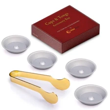 Tongs & Metal Cup set for Bakhoor Burner | Incense Burner Accessories | Pack of