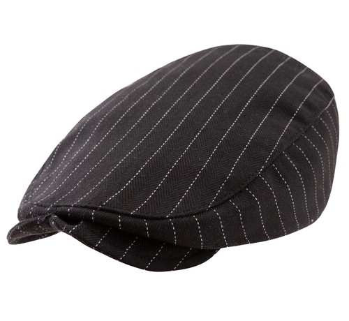 Black Striped CottonFlat Cap Ben Hogan 