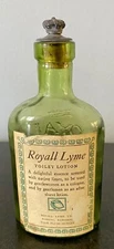 Vintage Green Royall Lyme Cologne After Shave With Cork And Metal Crown Cap