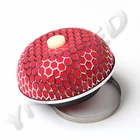 3-1/2'' High Flow Mushroom Style Air Cold Intake Turbo Washable Mesh Filter Red