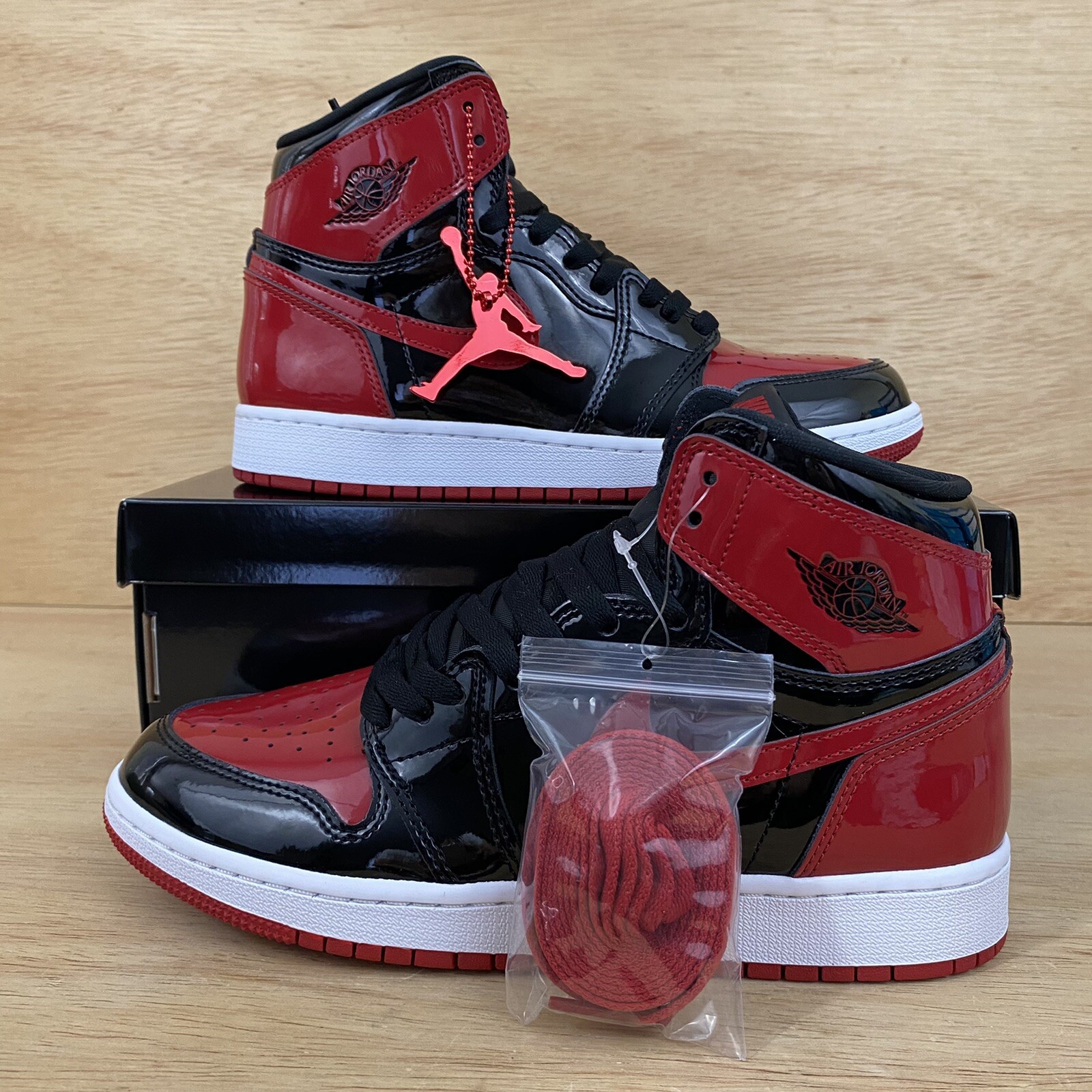 Nike Air Jordan 1 Retro High “Patent Bred” GS Size 7Y Youth Black Red Bred  NEW | eBay