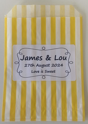 Personalised Sweet Bags Candy Cart Wedding Christening Birthday Mehndi Eid - Picture 13 of 13