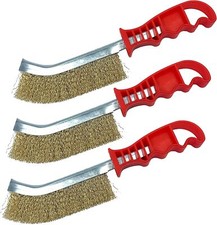 Steel Wire Brush Set Heavy Duty with Wooden Handle Rust Removal Tool